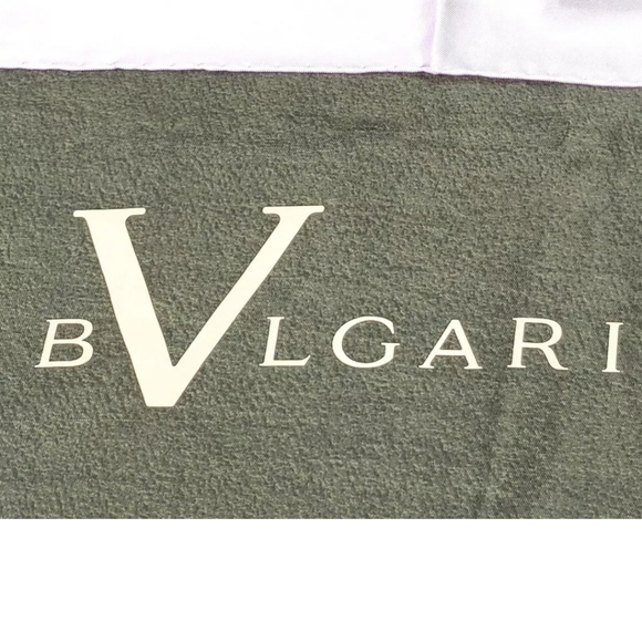 Bvlgari Gray Multi Geo Print Silk Scarf With Box - Picture 3 of 12